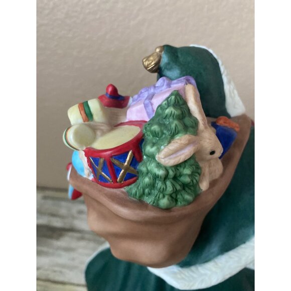 Lenox Victorian Santa Figurine 1993 Fine Porcelain Christmas Decoration Green Co - Picture 6 of 13